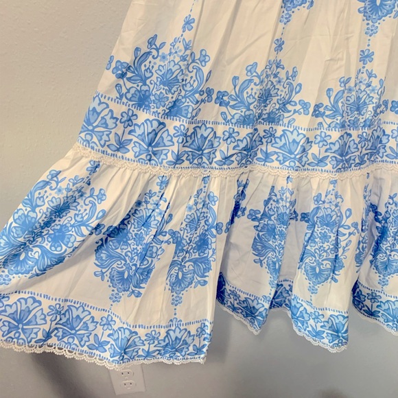 Sail To Sable | Block Print Smocked Midi Skirt - Picture 5 of 5